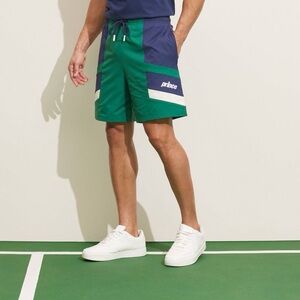 Prince Pickleball Evergreen Navy Blue Woven Shorts Drawstring Elastic Waist 7”